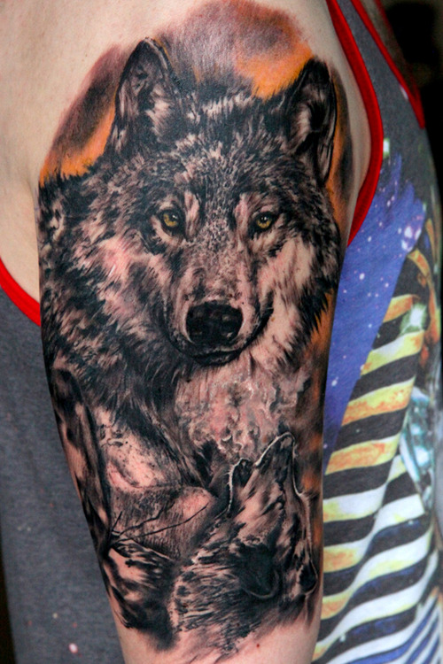 wolves-half-sleeves-tattoos
