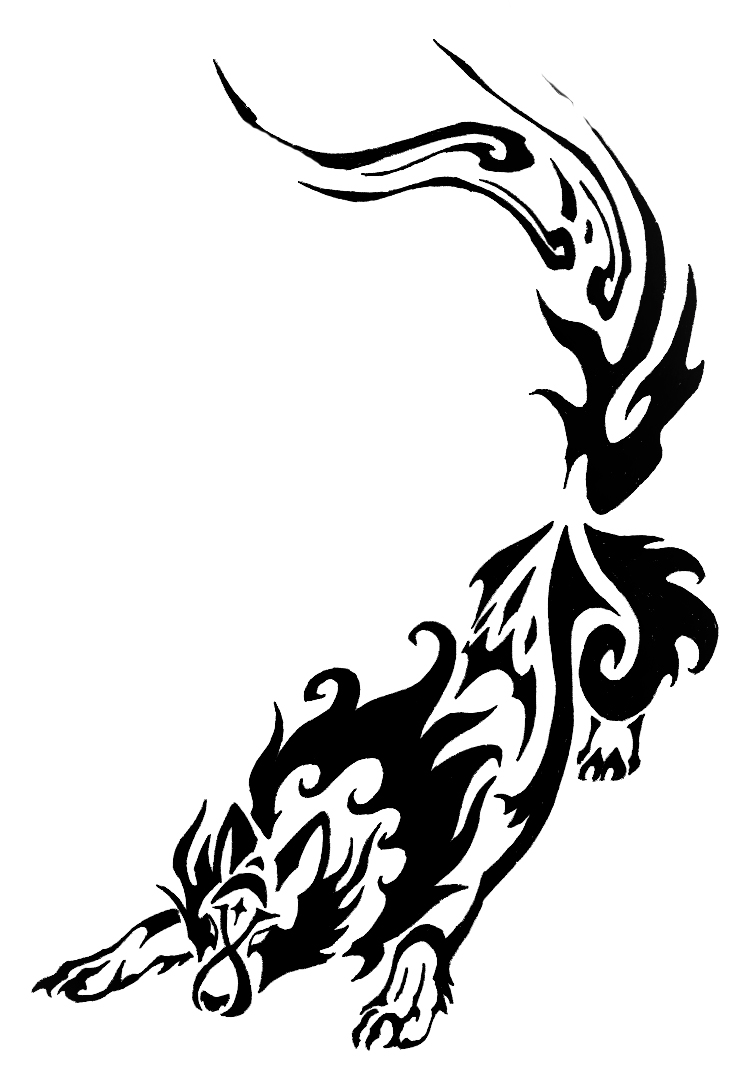 wolves-tribal-tattoo-designs