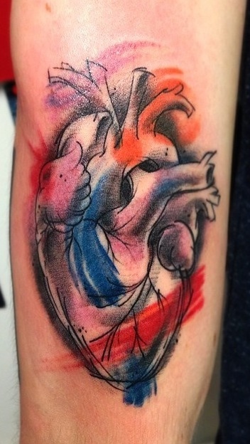 Abstract Heart Tattoos