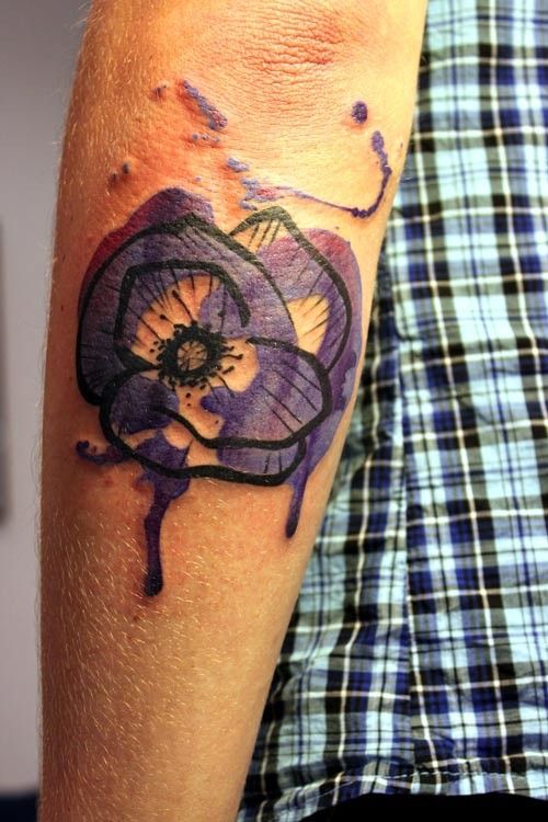 Abstract Watercolor Tattoo