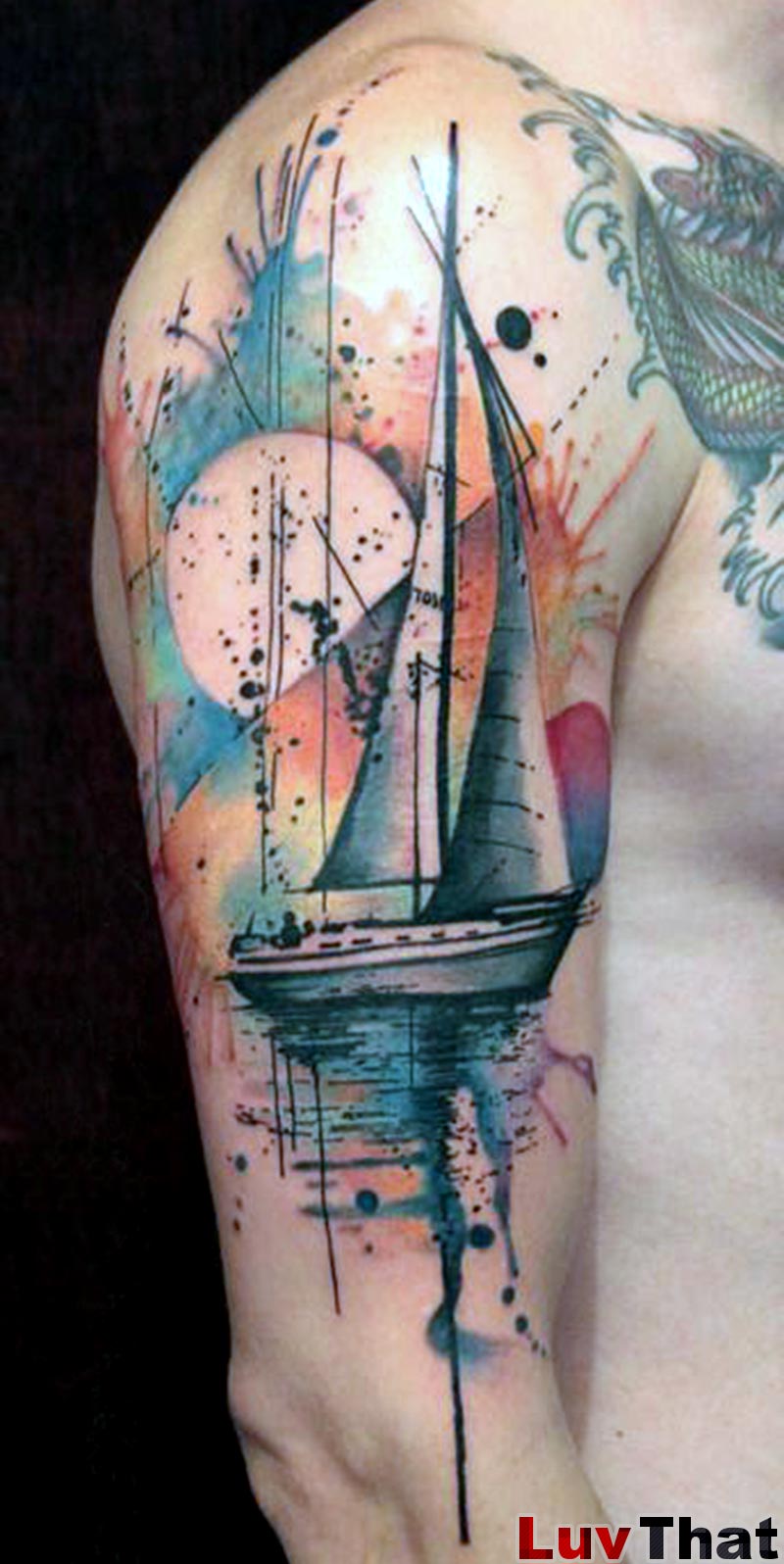 Abstract Watercolor Tattoo New