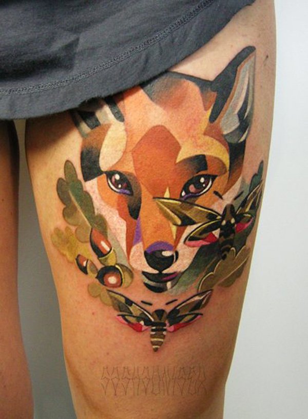 Amazing Fox Tattoo
