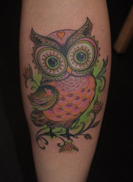 American Traditional Owl Tattoo 2005