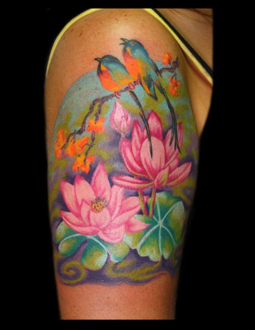 Asian Watercolor Tattoo