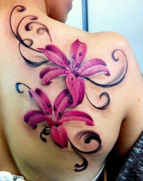 Beautiful Lily Flower Tattoo