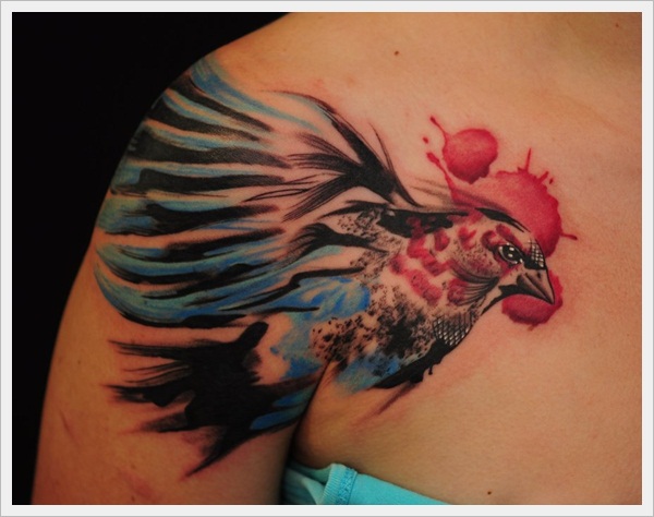 Bird Shoulder Tattoo Designs for Women