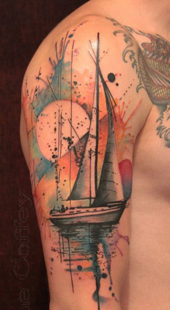 Boat Sleeve Tattoo Design