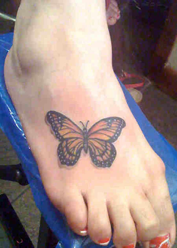 Butterfly Tattoos On Foot 2004