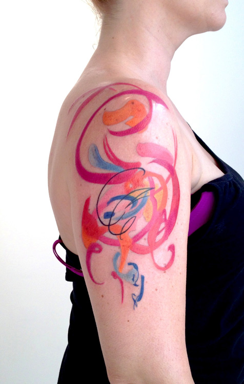Butterfly watercolor tattoo