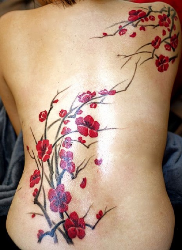 Cherry Blossom Tattoo Designs for Women