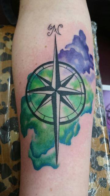 Compass Tattoo Cover Up