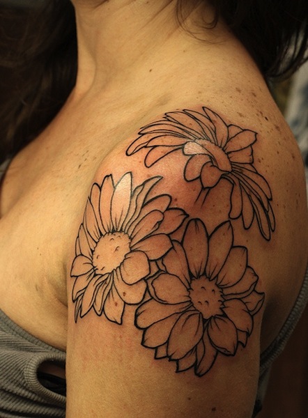 Daisy Flower Tattoo Shoulder