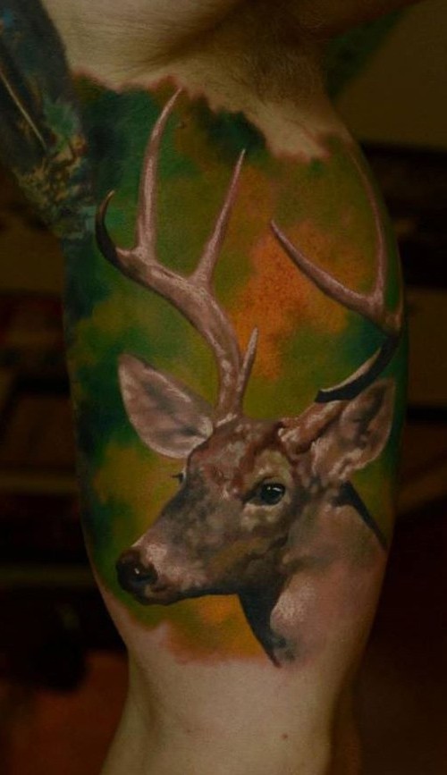 Deer Forearm Tattoos for Men Ideas