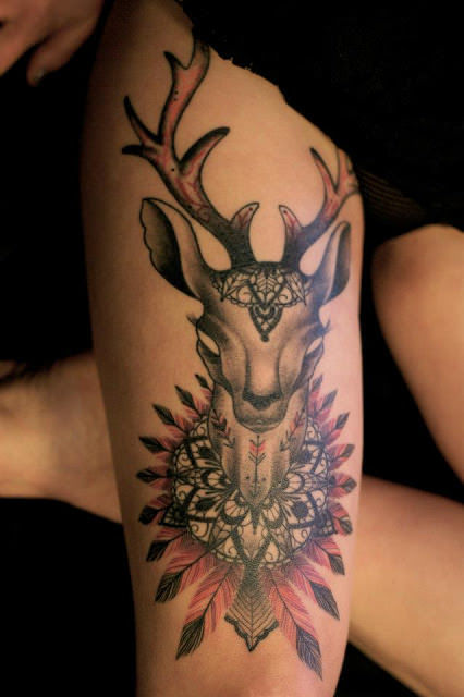Deer Mandala Tattoo Design