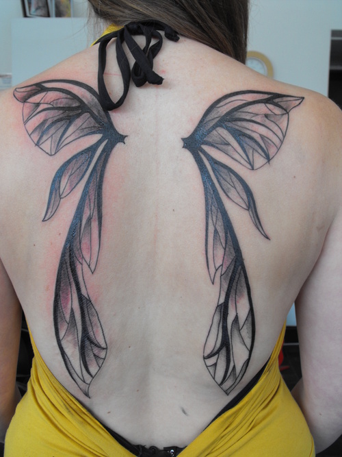 Fairy Wings Back Tattoo