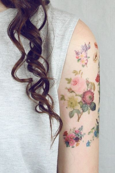 Floral Temporary Tattoo