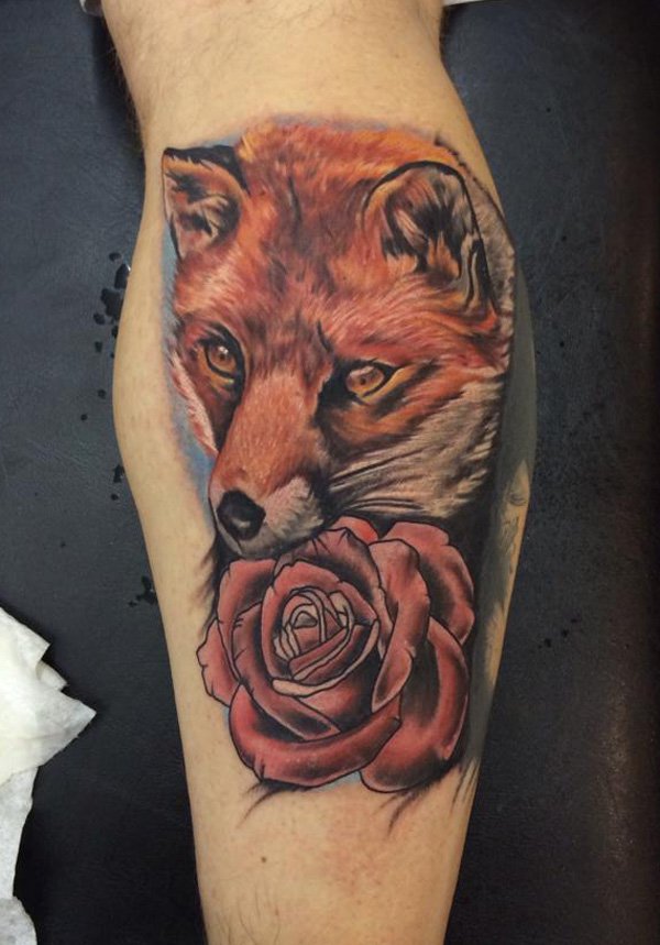 Fox Rose Tattoo