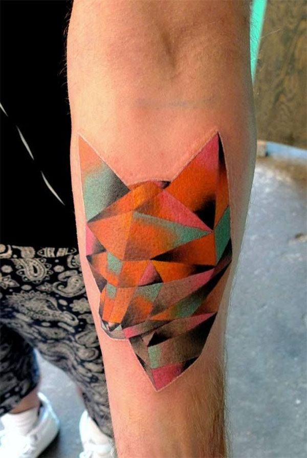 Geometric Fox Tattoo