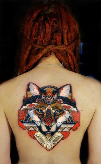 Geometric Fox Tattoo 2001
