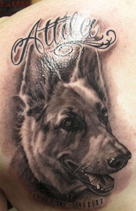 German Shepherd Tattoo Design