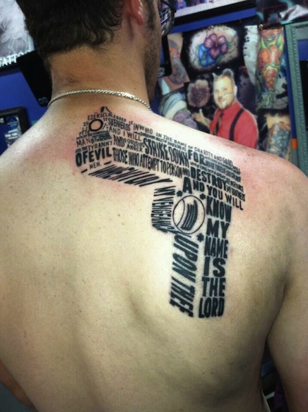 Gun Tattoos On Back Men