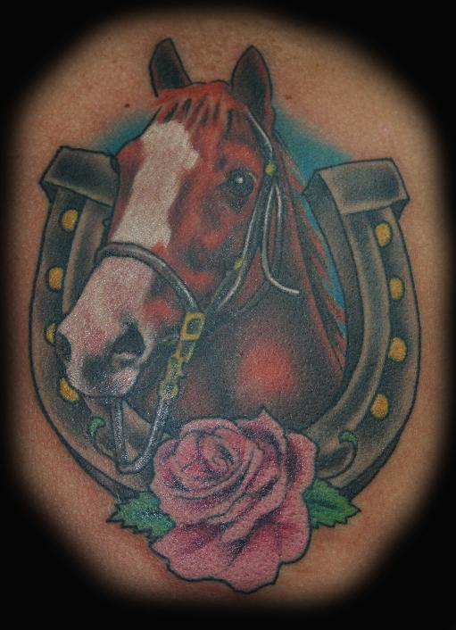 Horseshoe Horse Tattoo Designs