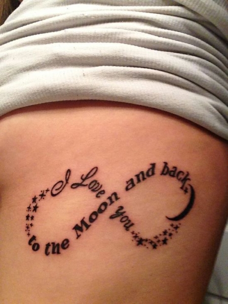 I Love You to the Moon and Back Infinity Tattoo