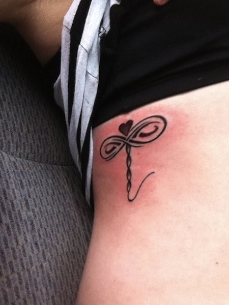 Infinity Tattoo with Dragonfly