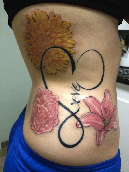 Infinity Tattoo with Flowers