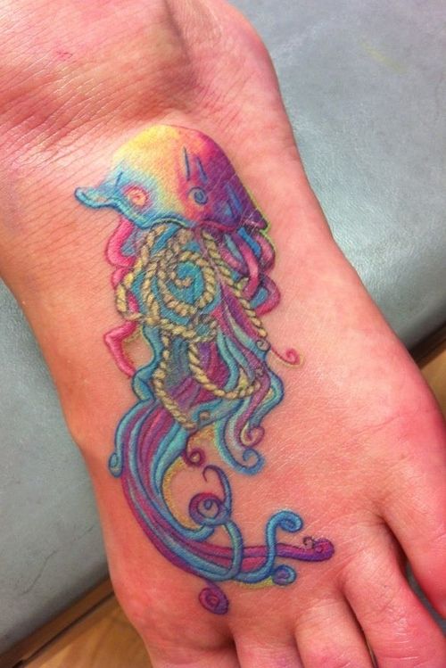 Jellyfish Tattoo Foot