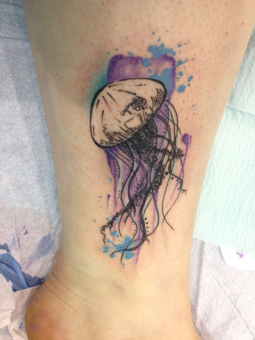 Jellyfish Tattoo Leg