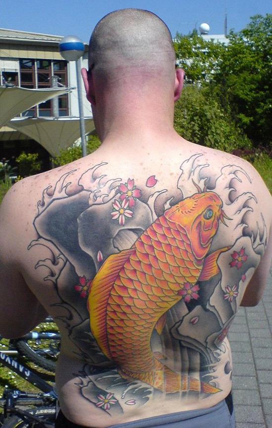 Koi Fish Tattoo Designs Back