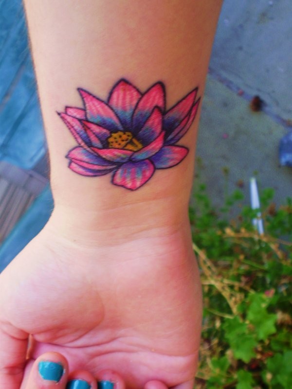 Lotus Tattoo On Wrist