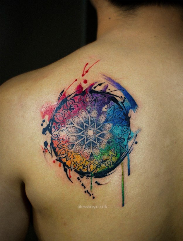 Mandala Shoulder Tattoo Design