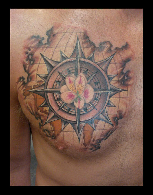 Map and Compass Tattoo