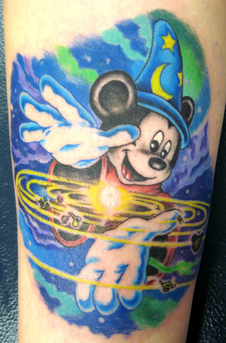 Mickey Mouse Fantasia Tattoos
