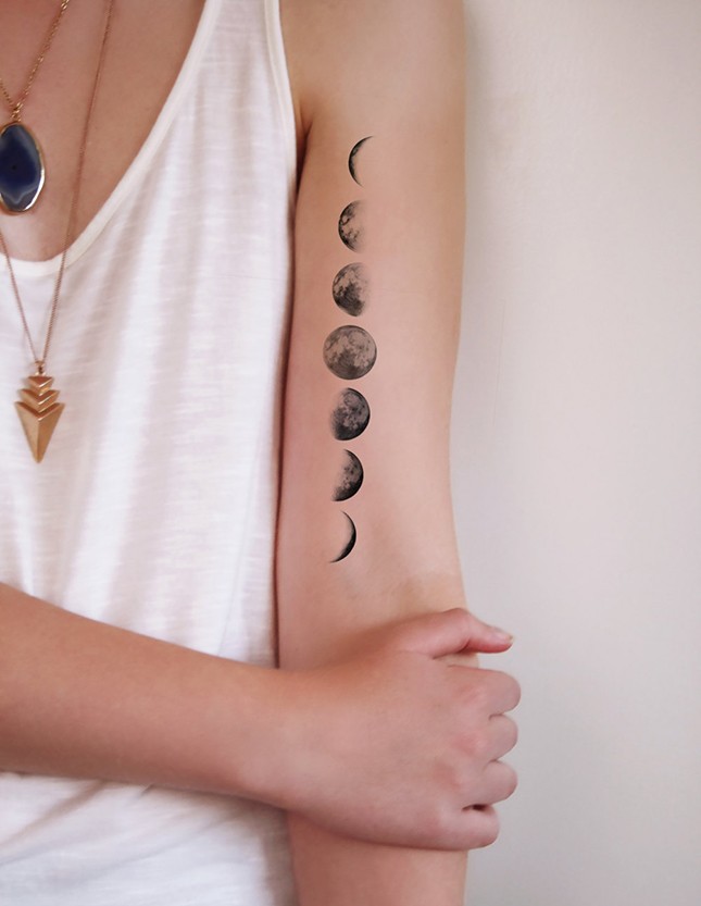 Moon Phase Tattoo Temporary