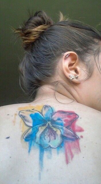 Orchid Back Tattoo Back Ideas