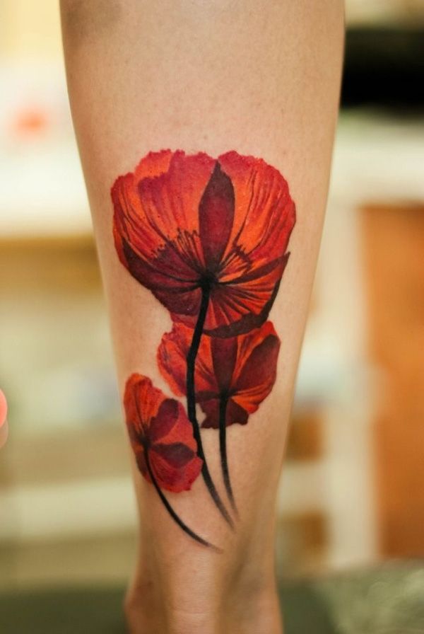 Poppy Flower Tattoo Designs