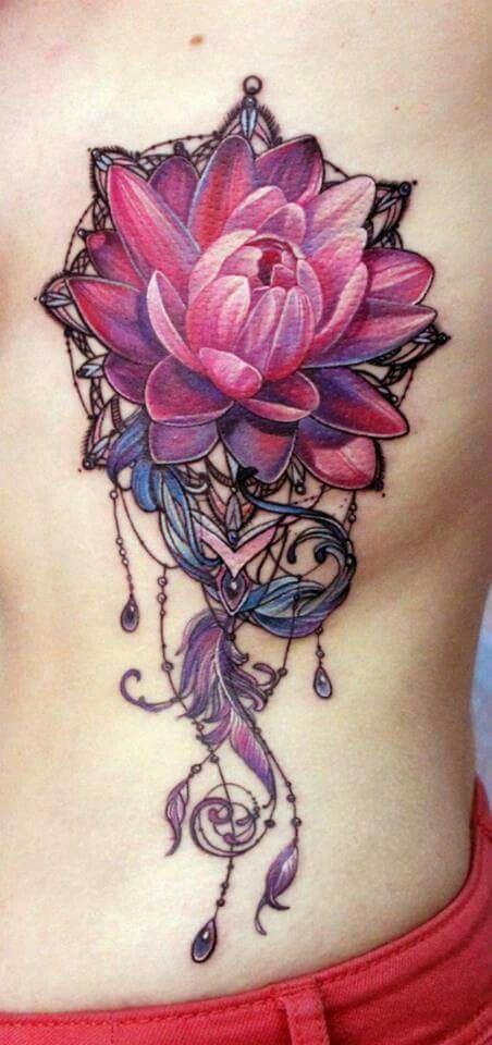 Pretty Purple Flower Tattoo