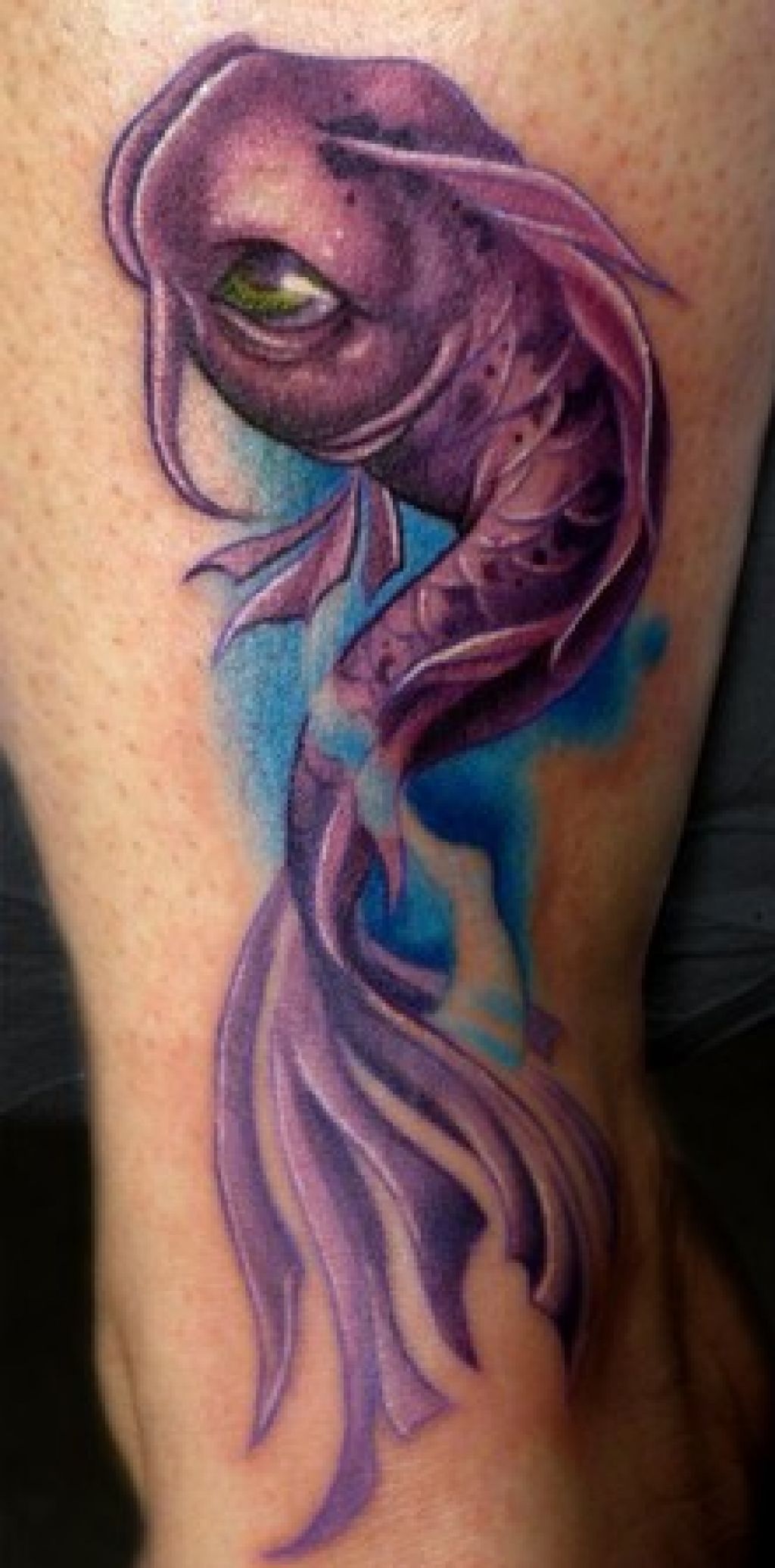 Purple Koi Fish Tattoo