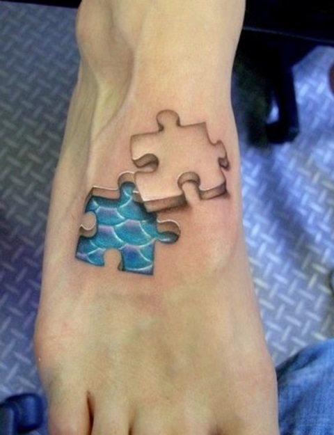 Puzzle Piece Tattoo