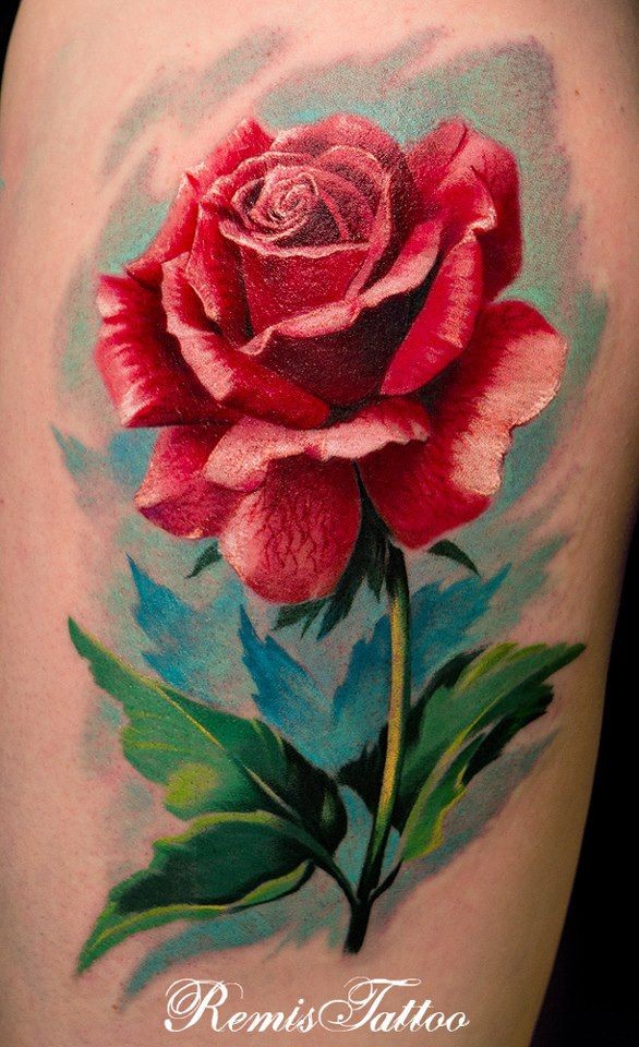 Realistic Rose Tattoo Designs
