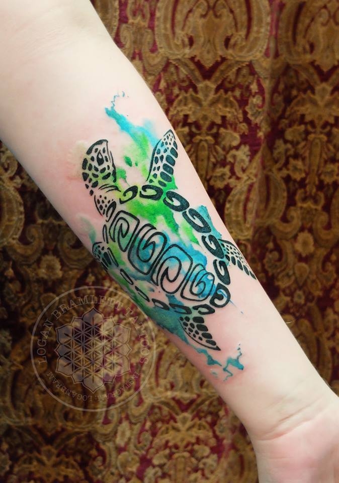 Sea Turtle Watercolor Tattoos