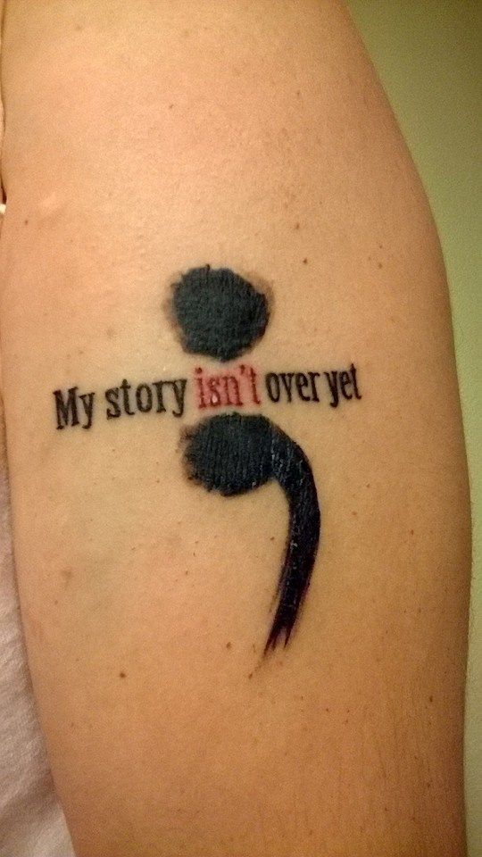 Semicolon Story Tattoo