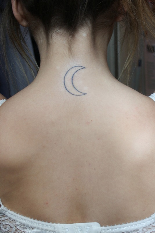 Simple Crescent Moon Tattoo