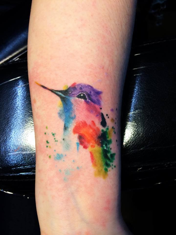 Small Hummingbird Tattoo Watercolor