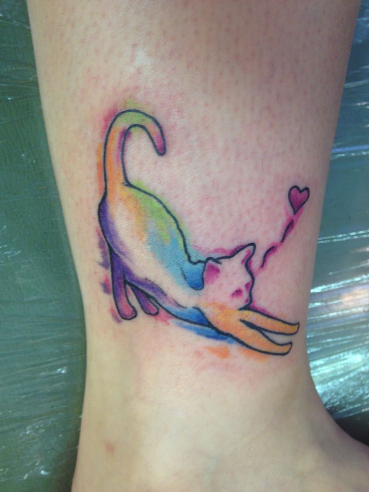Sphynx Cat Tattoo Leg