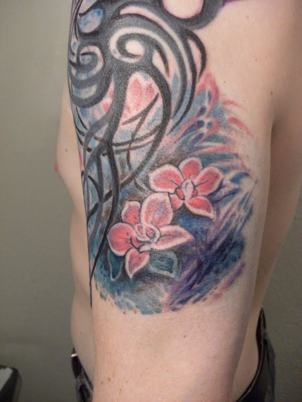 Sweet Pea Flower Tattoo