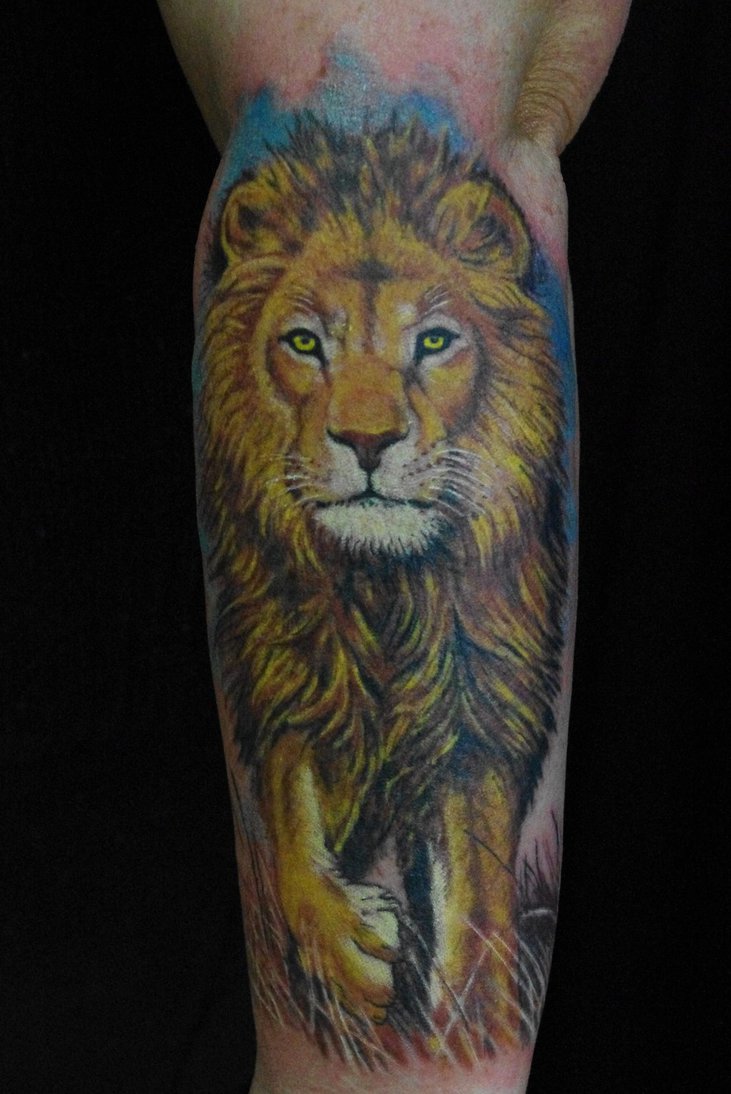 Traditional Lion Tattoos Forearm